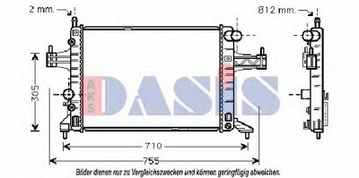 AKS DASIS 150014n -  Радиатор, охлаждение двигателя